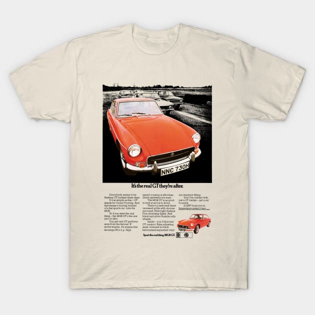 MGB GT - advert T-Shirt by Throwback Motors